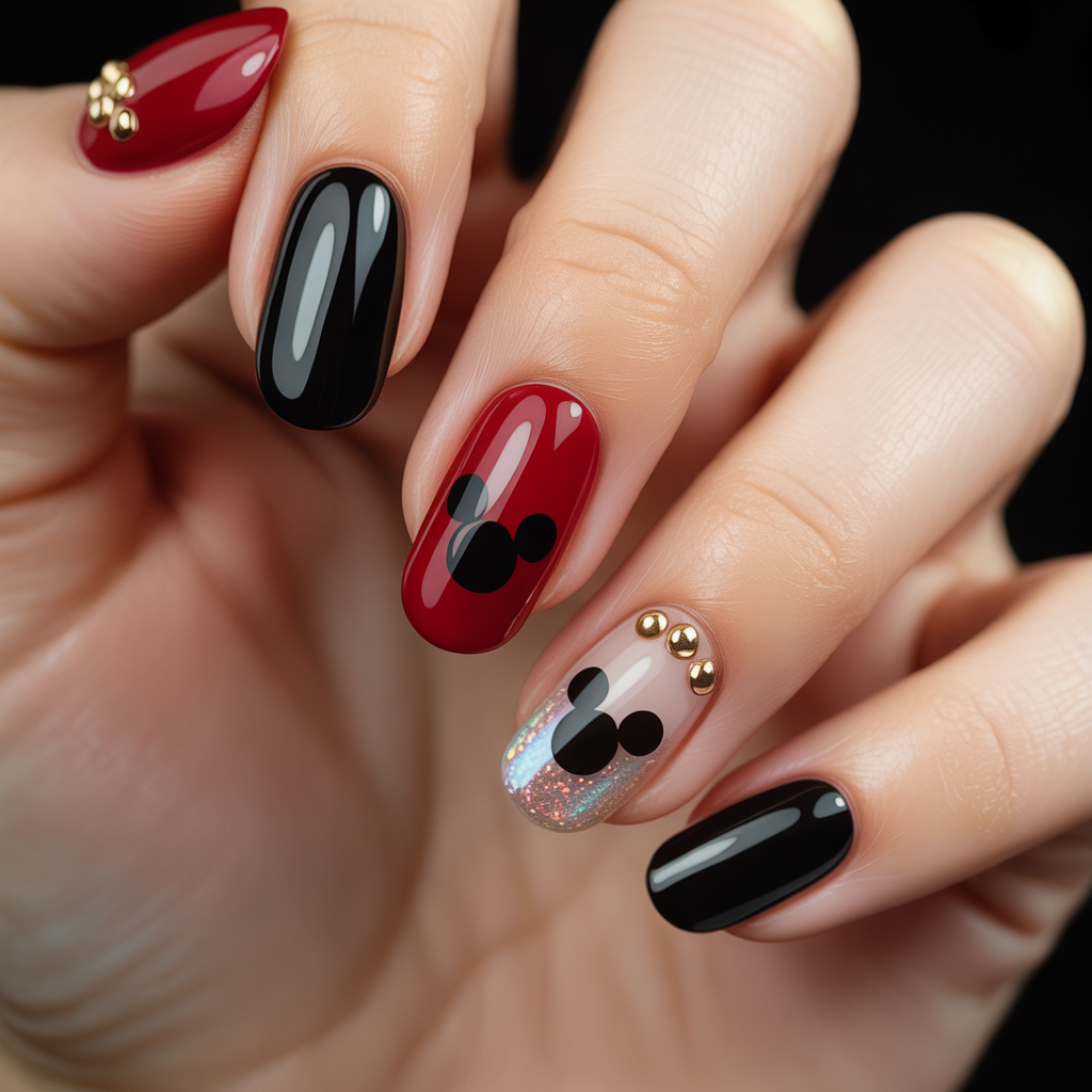 mickey mouse nails