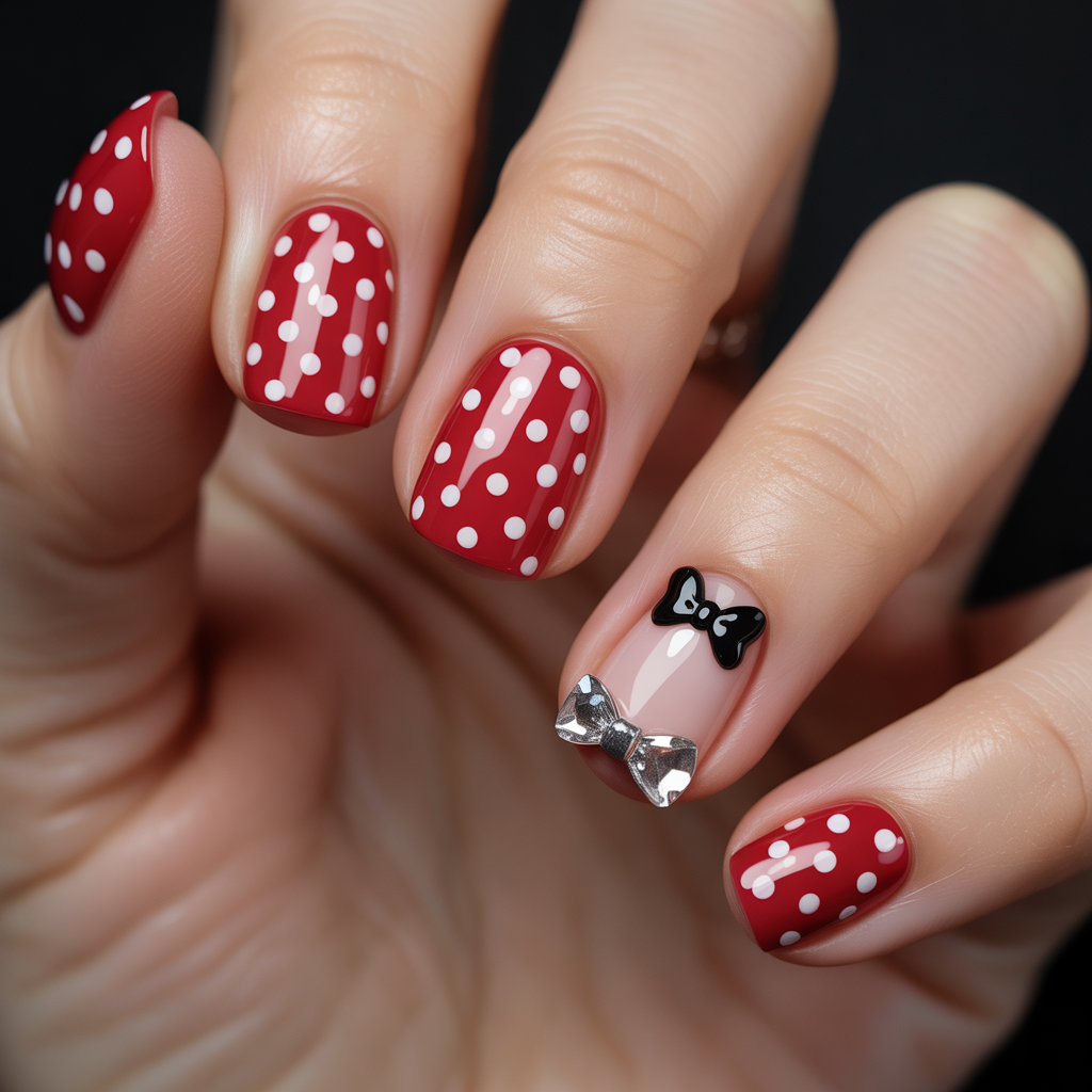minnie mouse nails