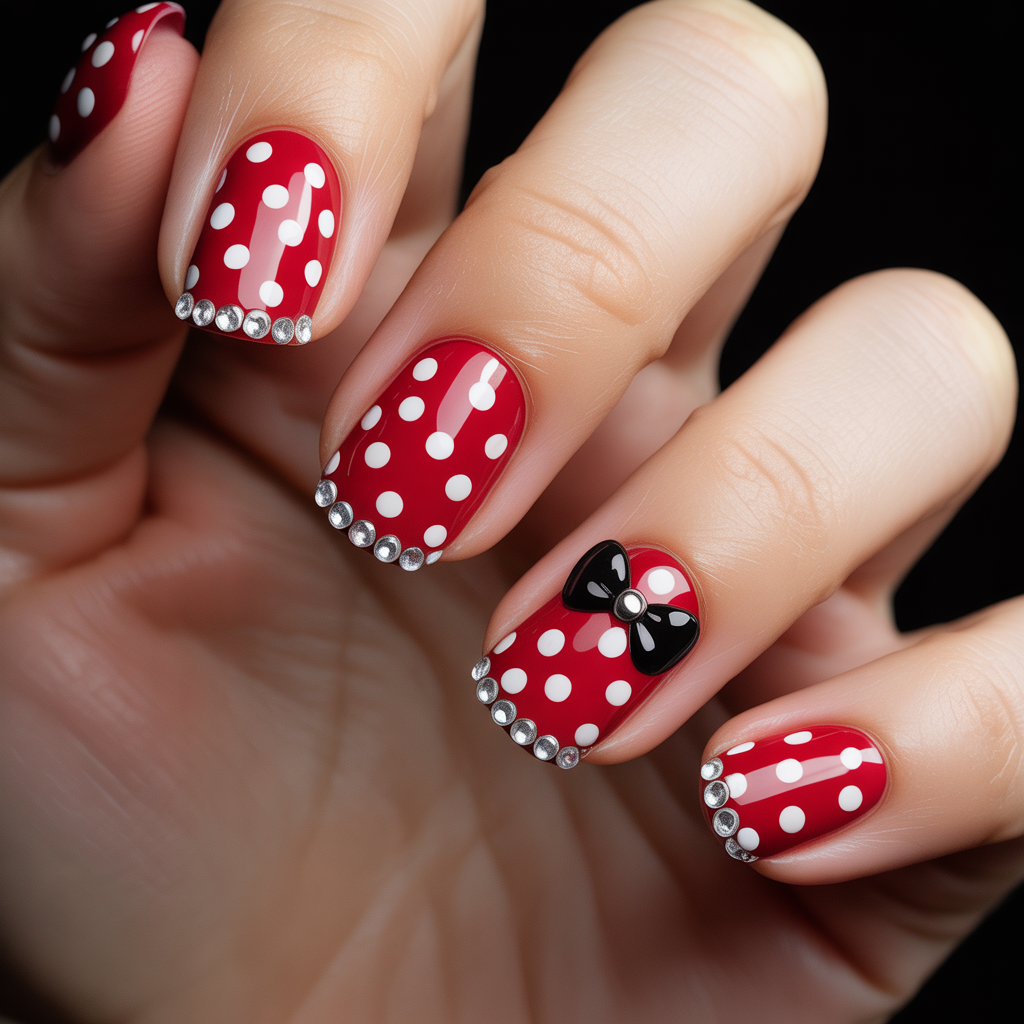 minnie mouse nails
