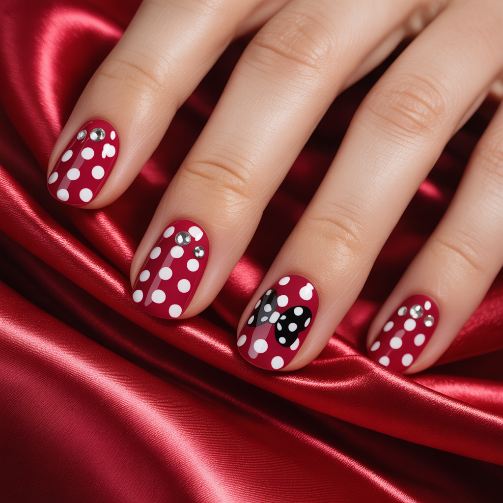 minnie mouse nails