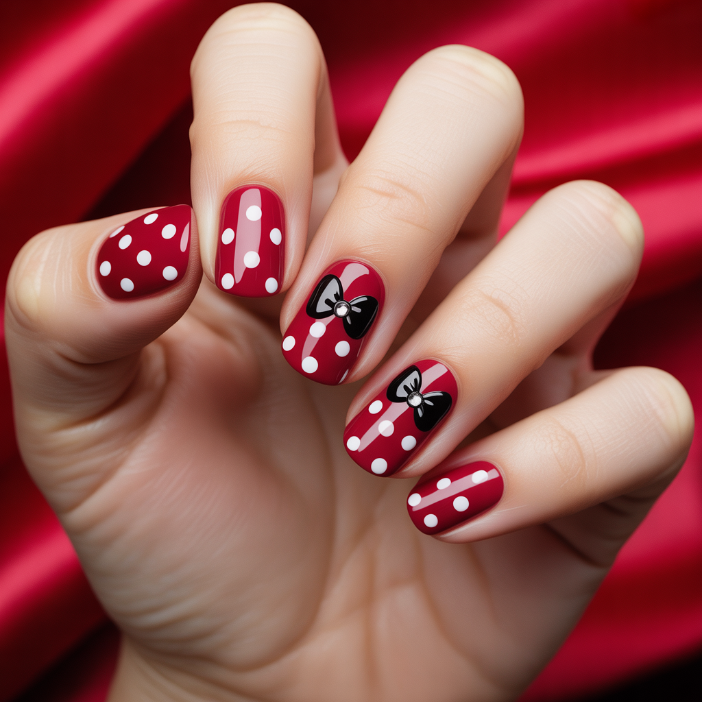 minnie mouse nails