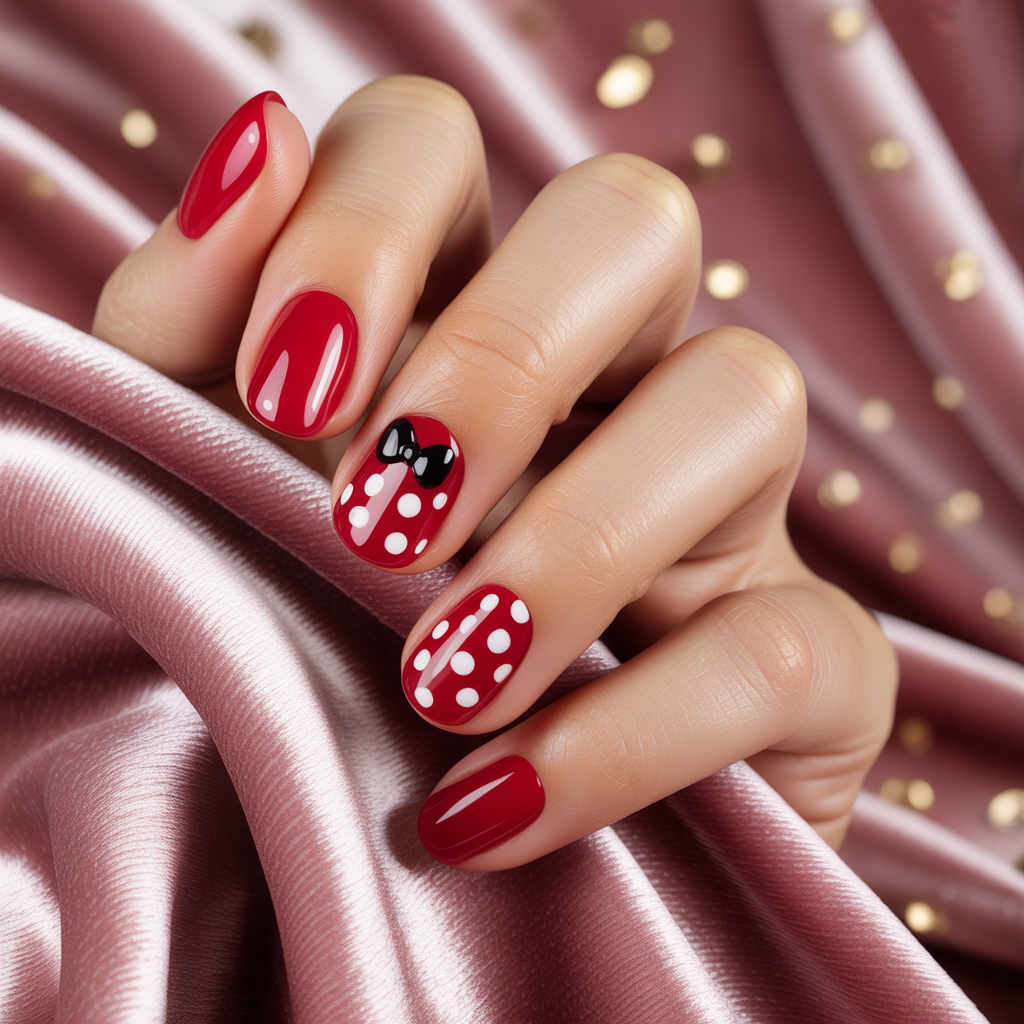 minnie mouse nails