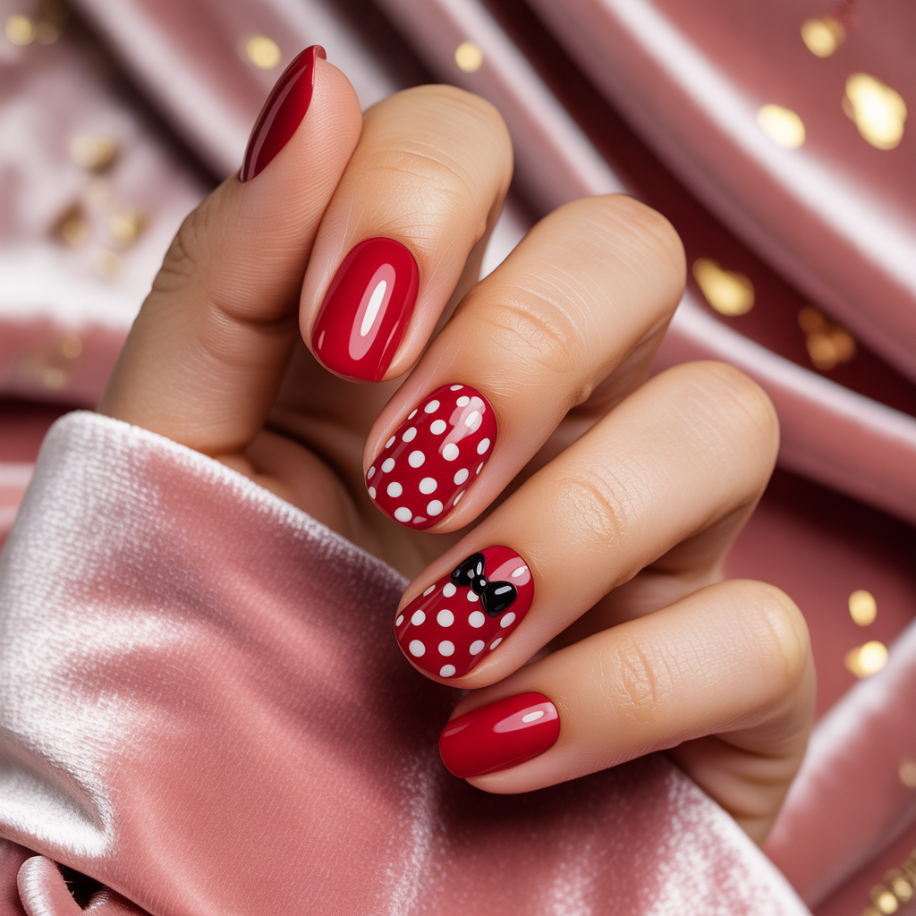 minnie mouse nails