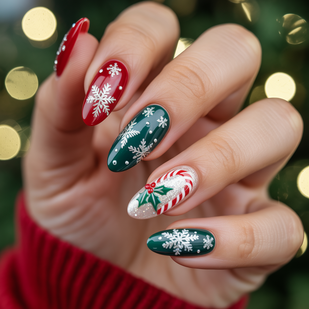 nails art christmas