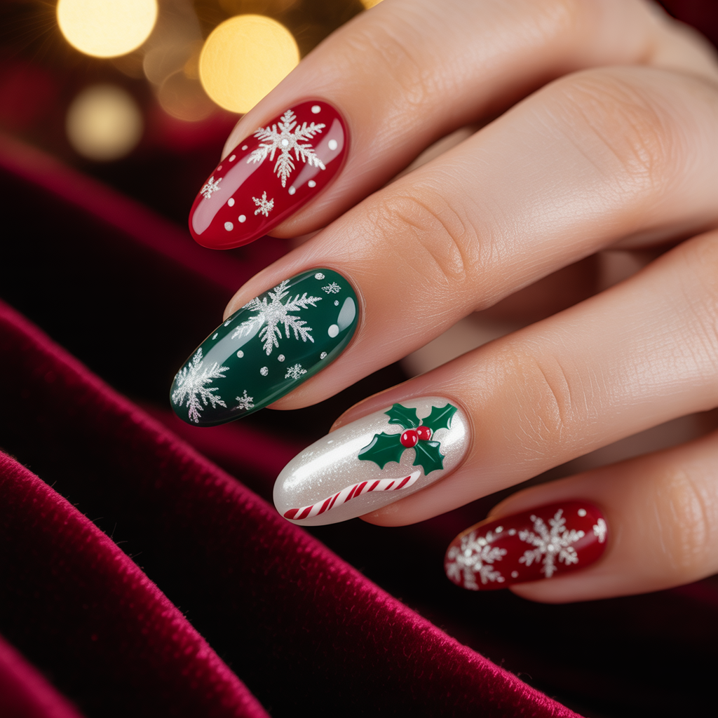 nails art christmas