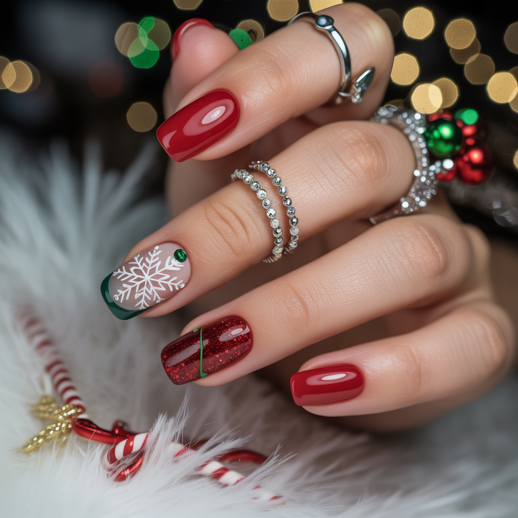 nails art christmas