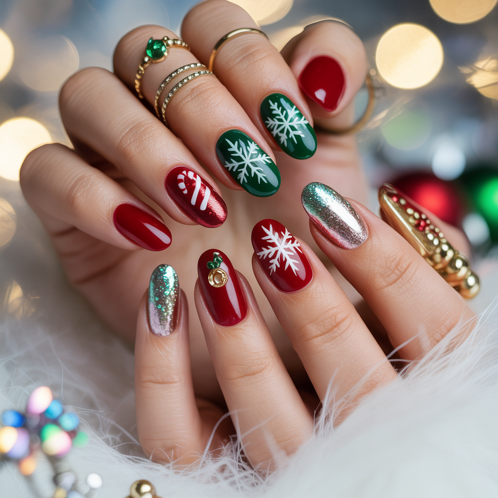 nails art christmas