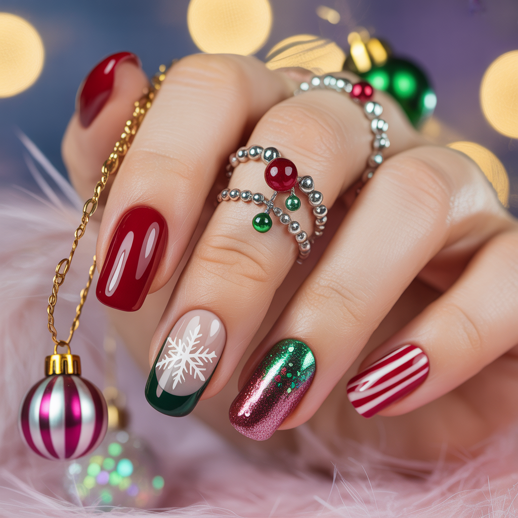 nails art christmas