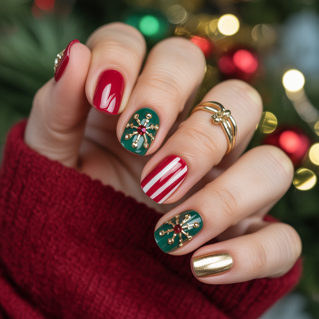 nails art christmas