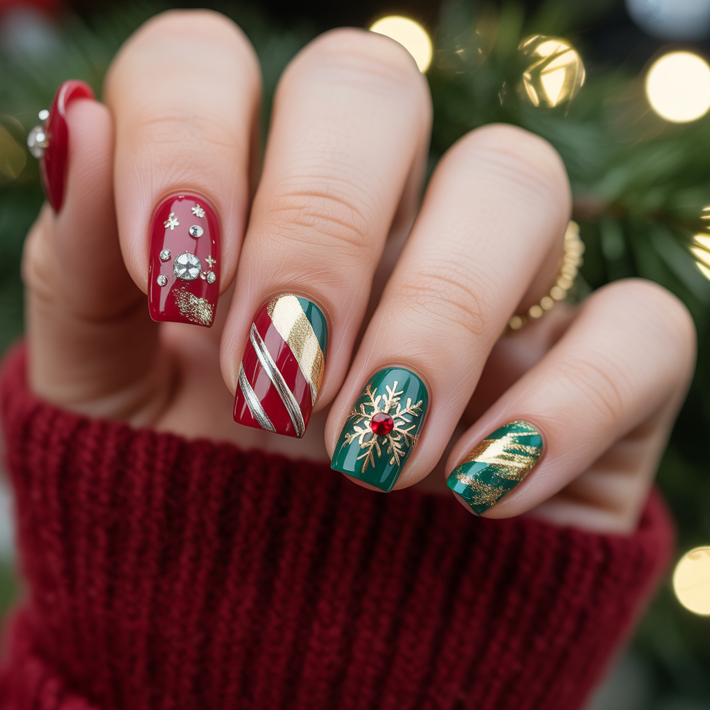 nails art christmas