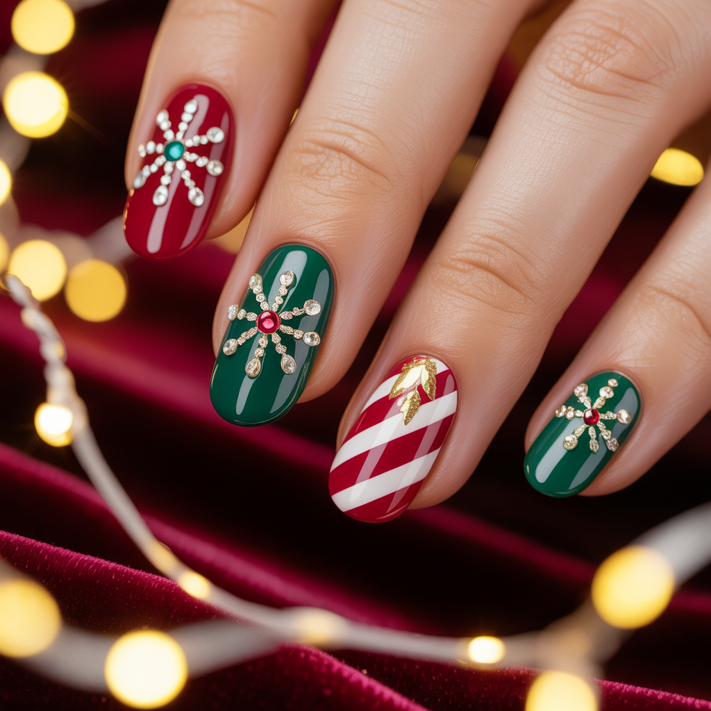nails art christmas