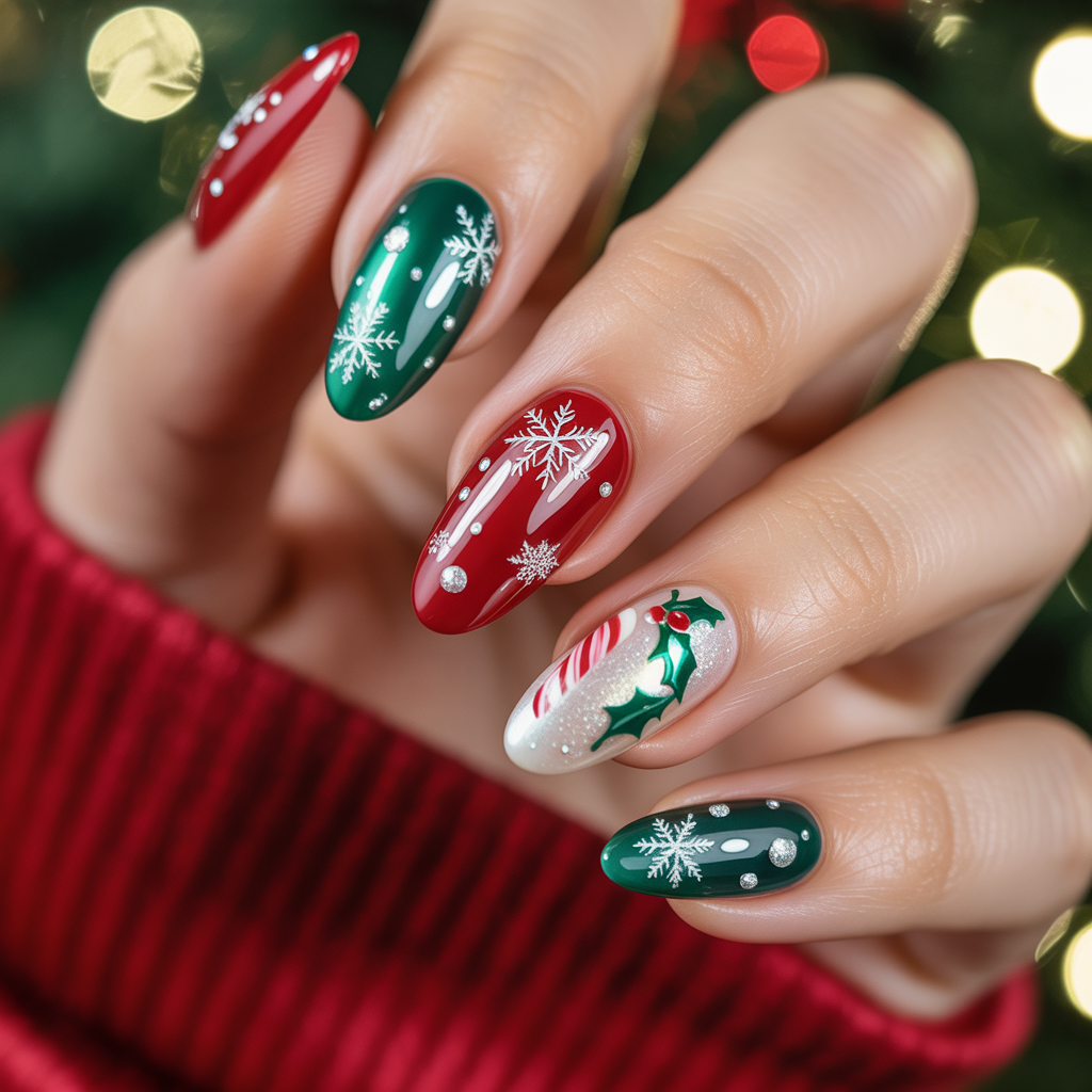 nails art christmas
