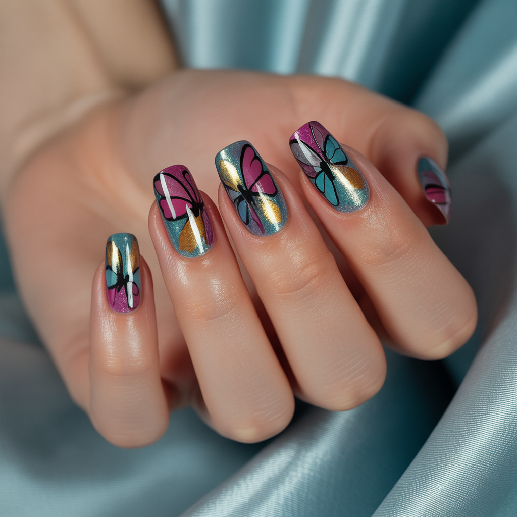 nails butterfly