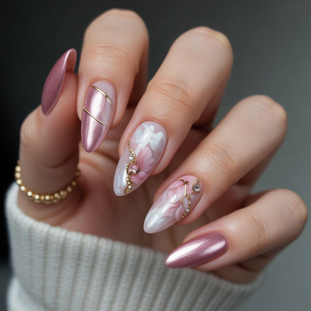 nails design almond