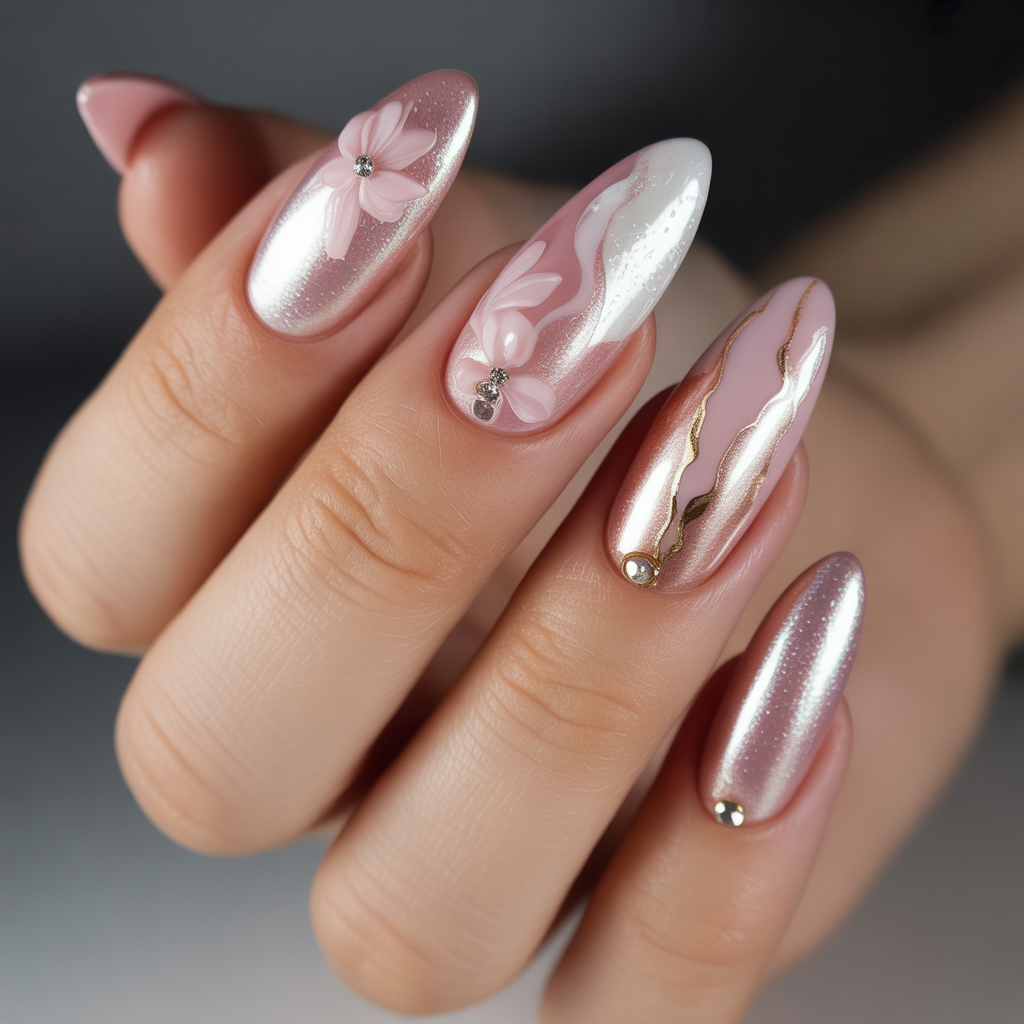 nails design almond