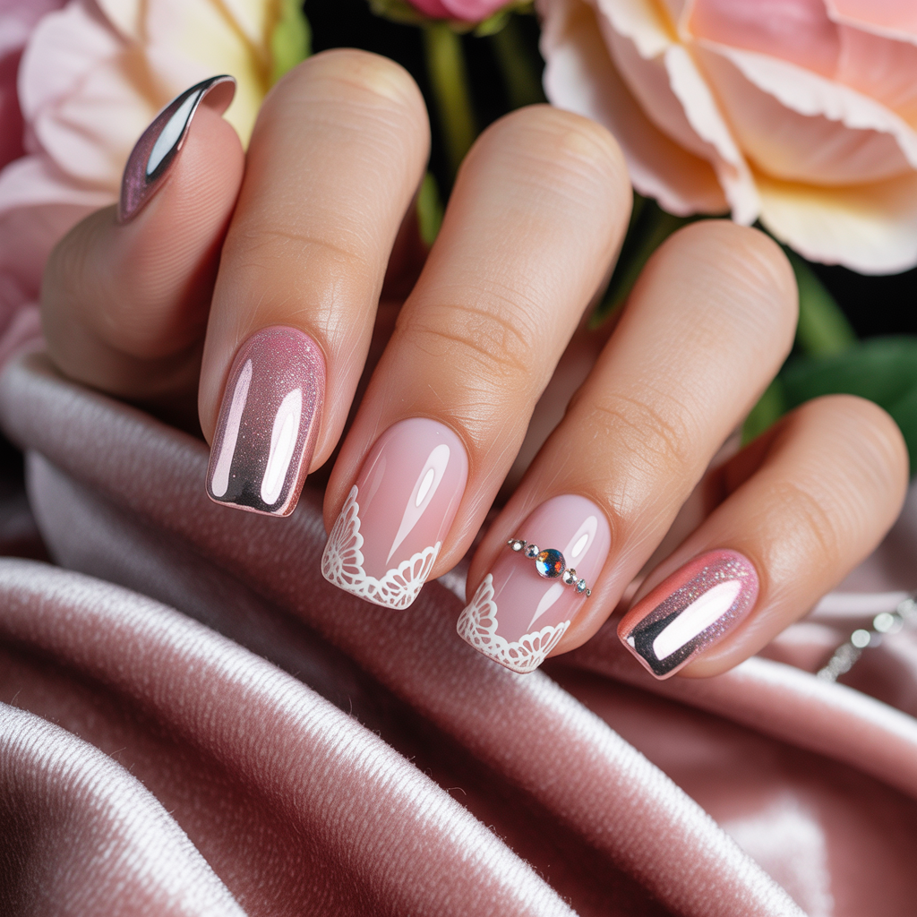 nails design pink