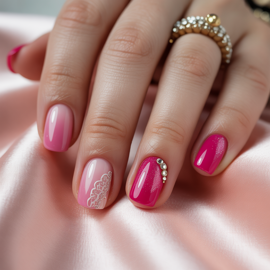 nails design pink