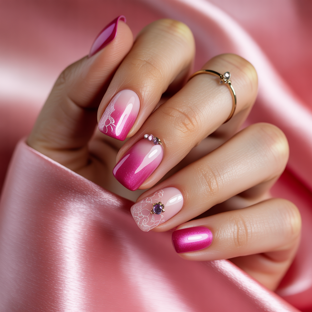 nails design pink