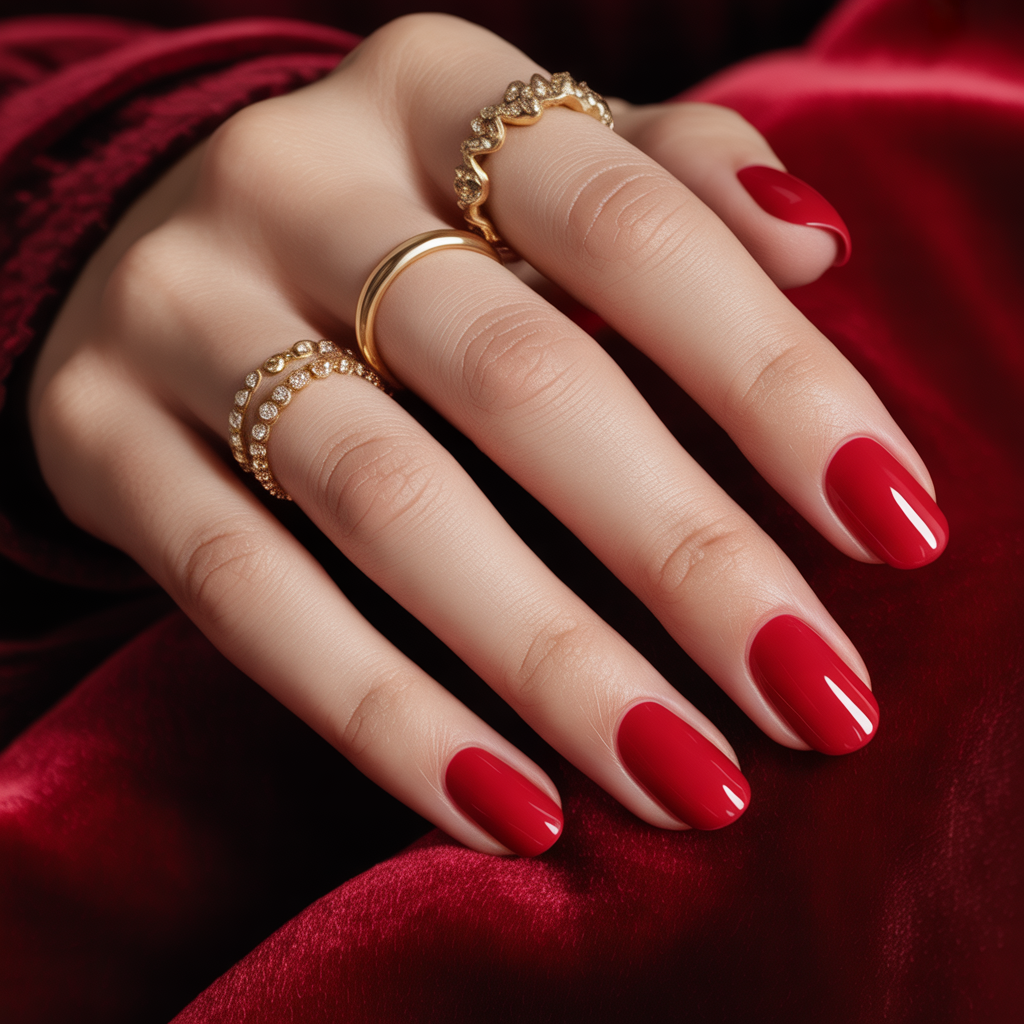 nails design red