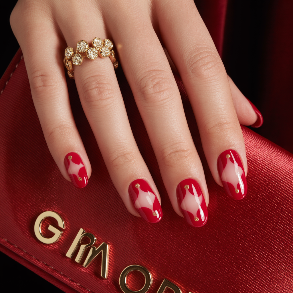nails design red