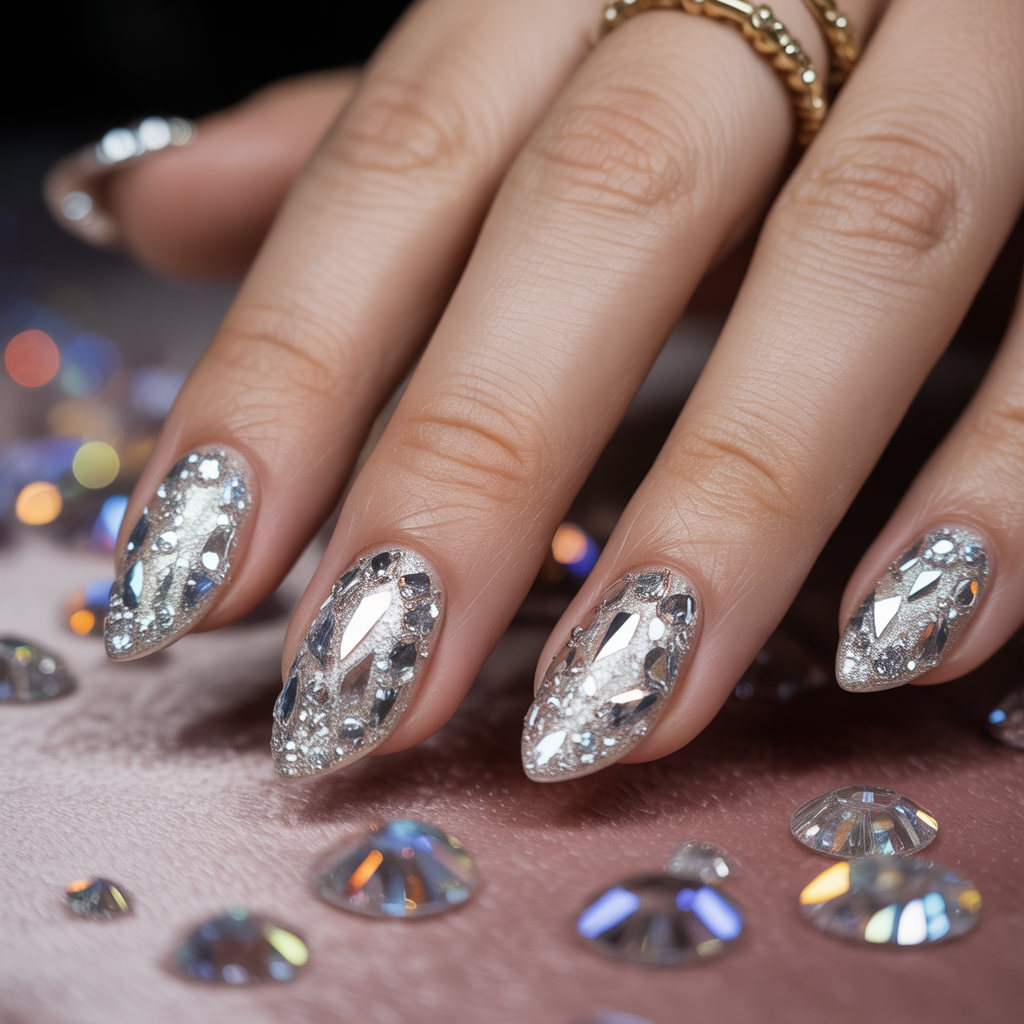nails diamonds