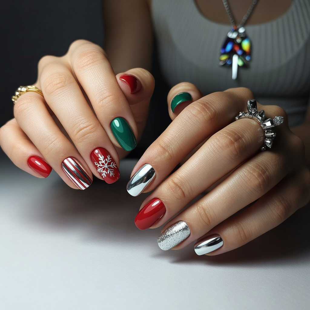 nails ideas christmas