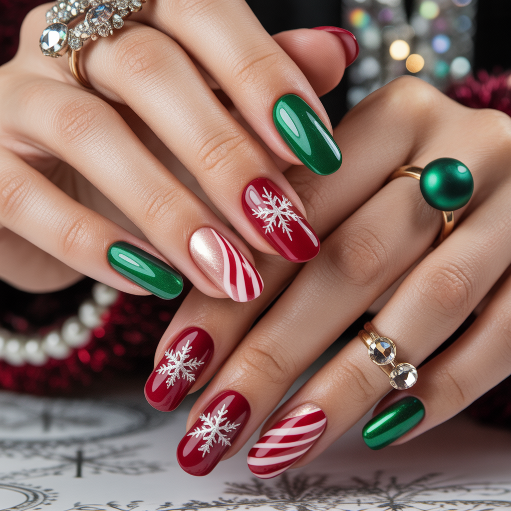 nails ideas christmas