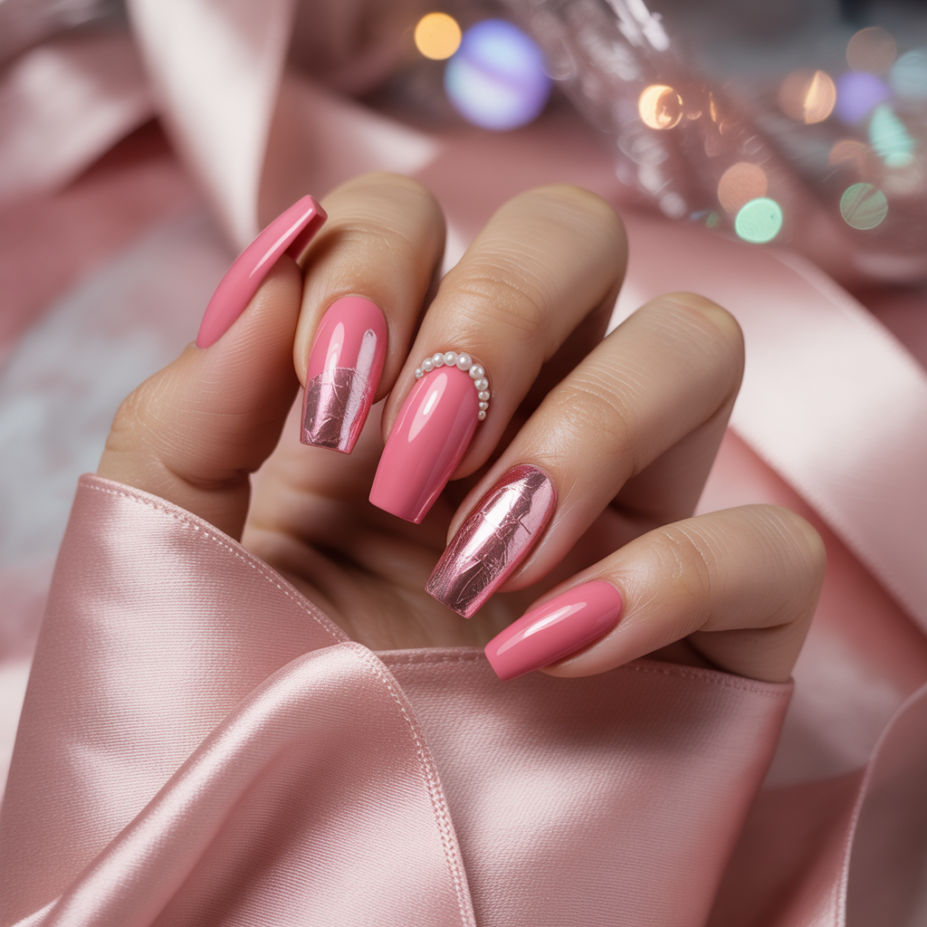 nails inspo pink