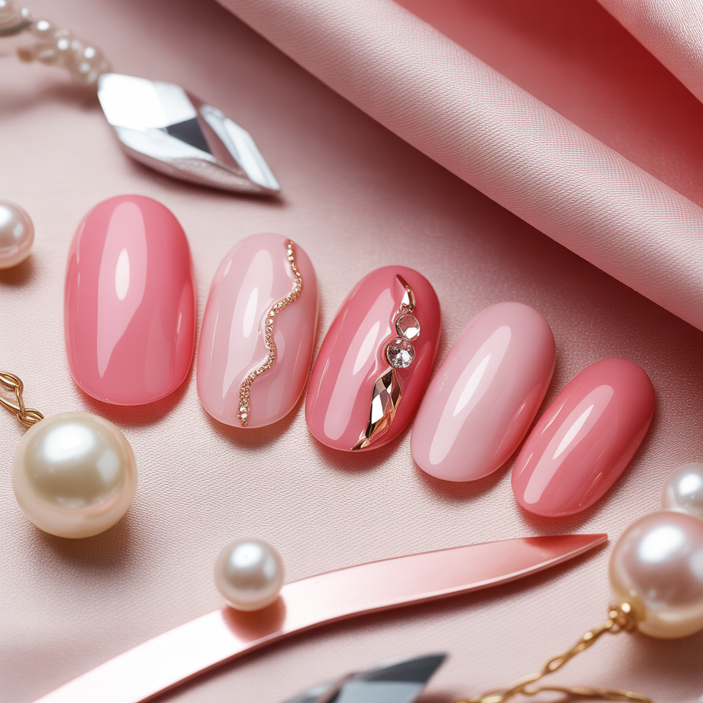 nails inspo pink