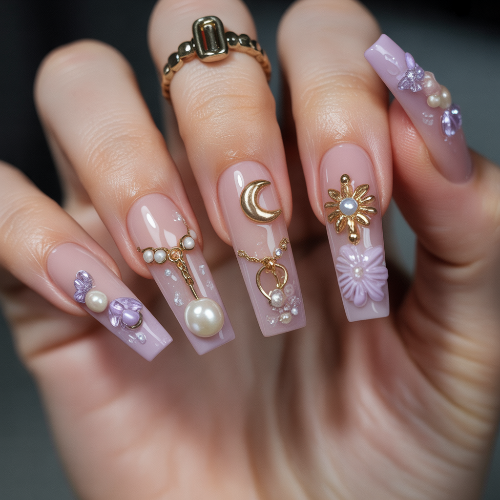 nails with charms