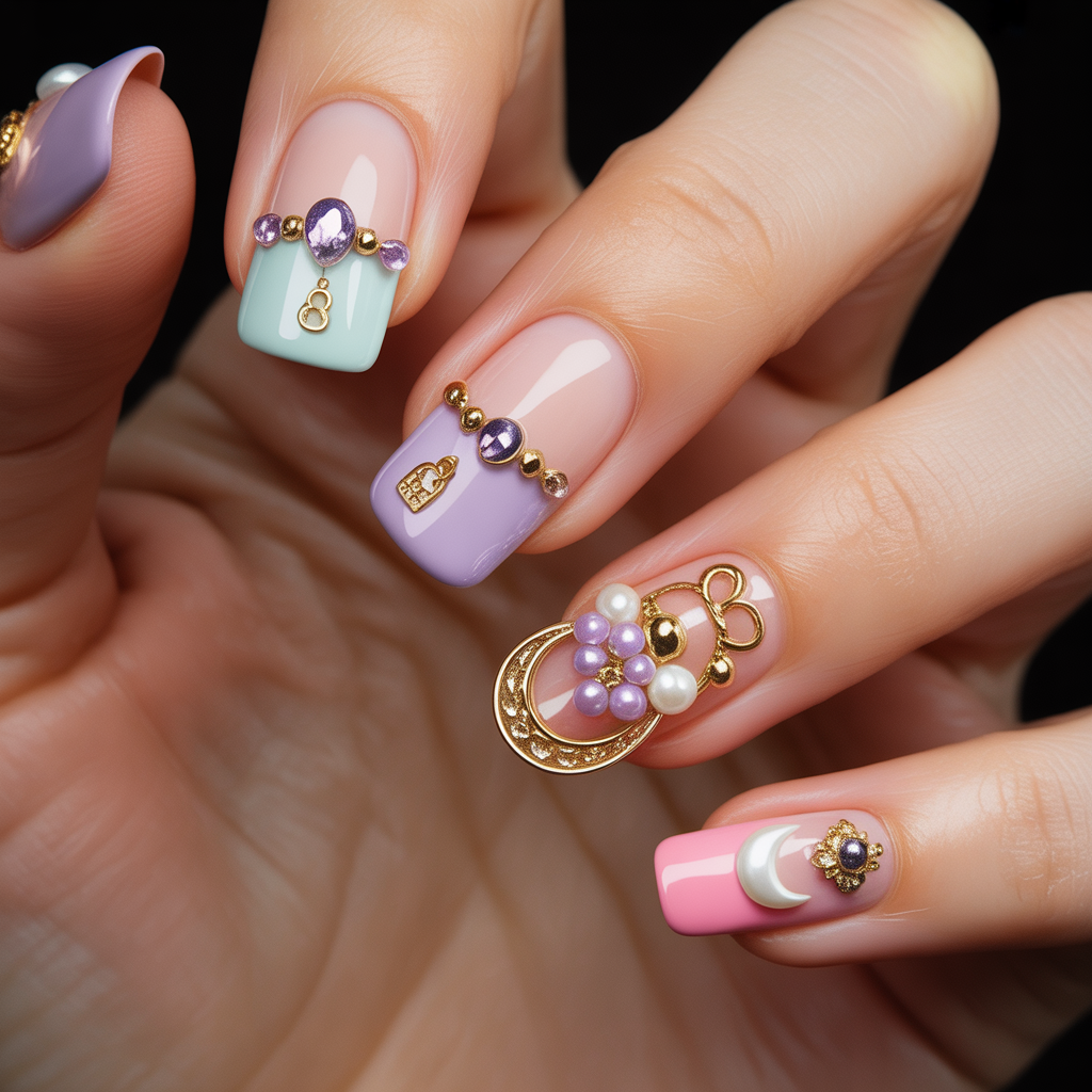 nails with charms