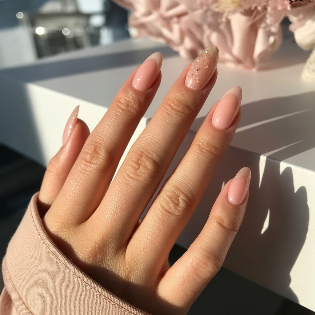 natural looking acrylic nails