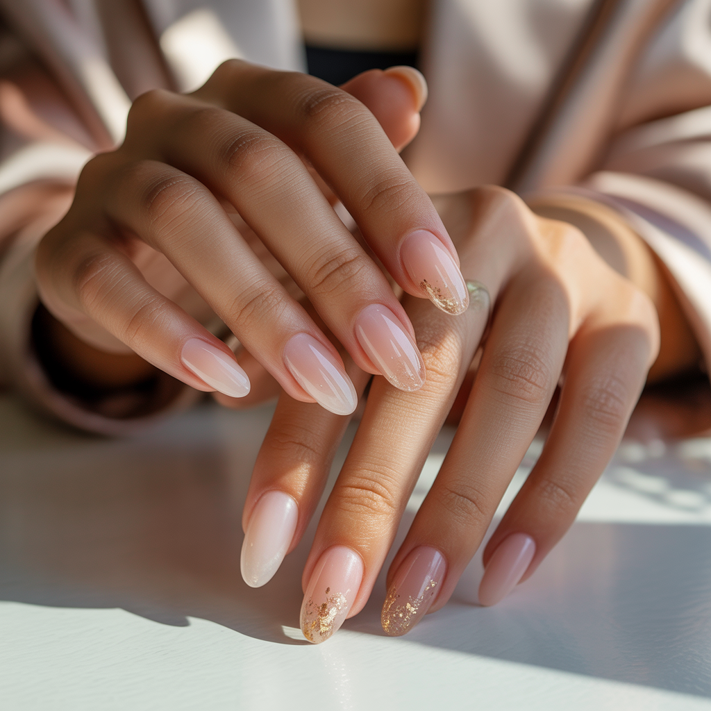 natural looking acrylic nails