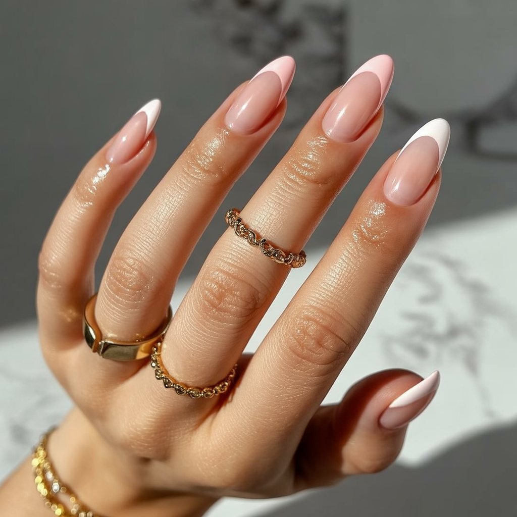 natural looking acrylic nails