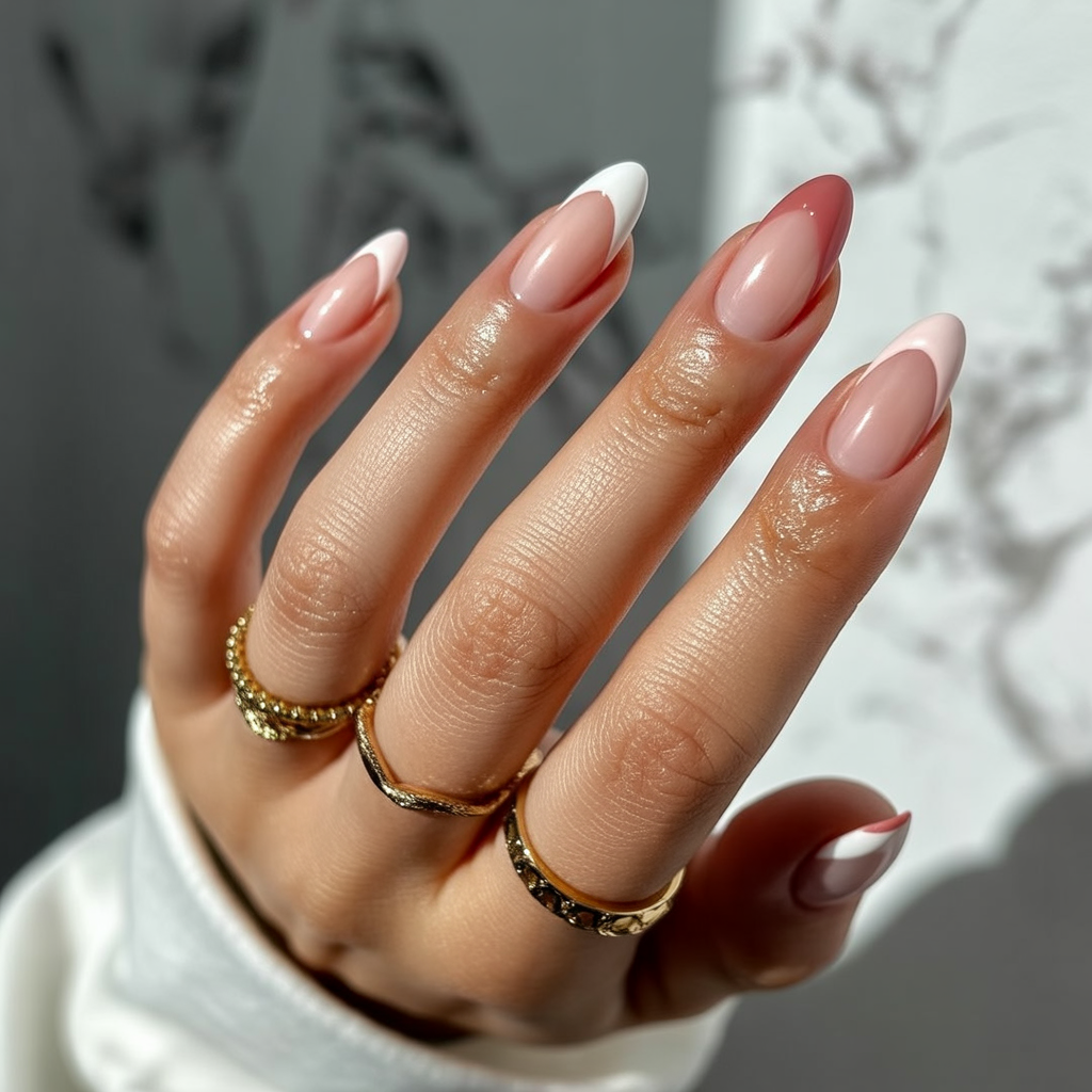 natural looking acrylic nails