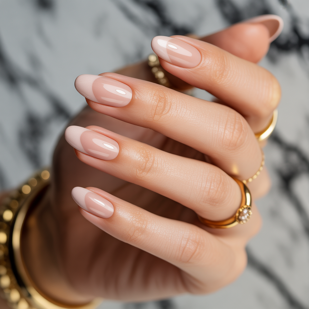 natural looking acrylic nails