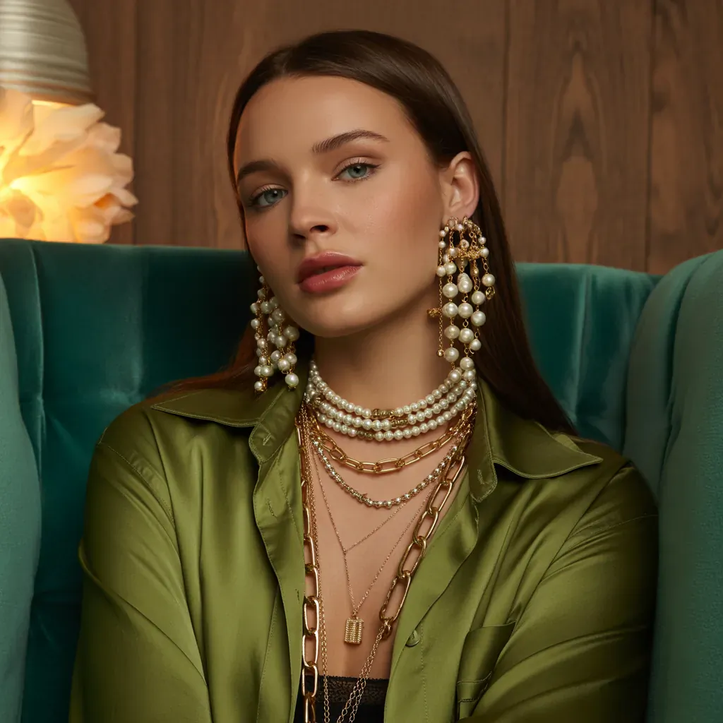necklace ideas to wear with big dangling earrings