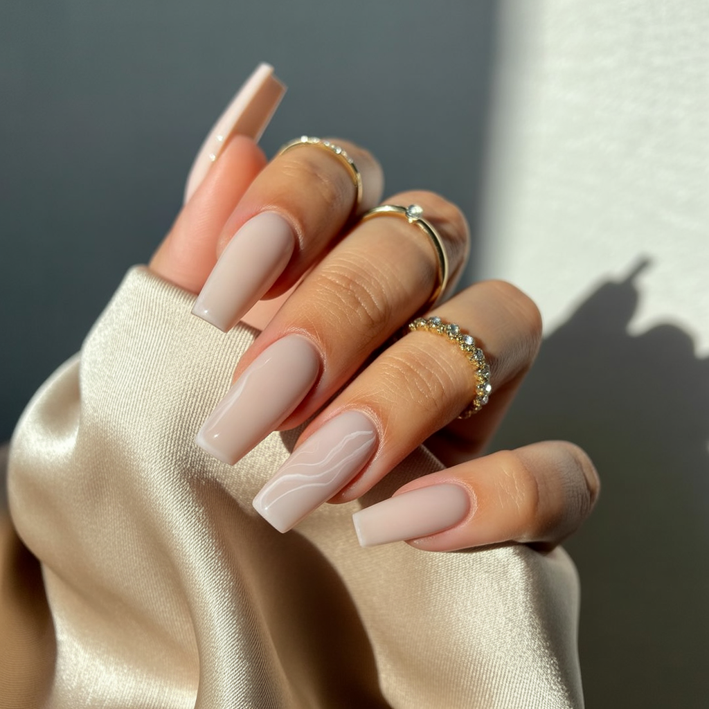 nude coffin nails