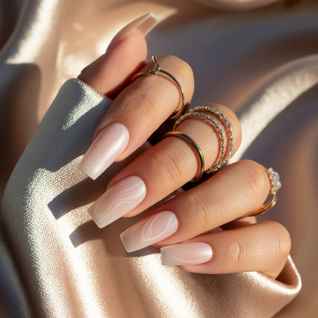 nude coffin nails