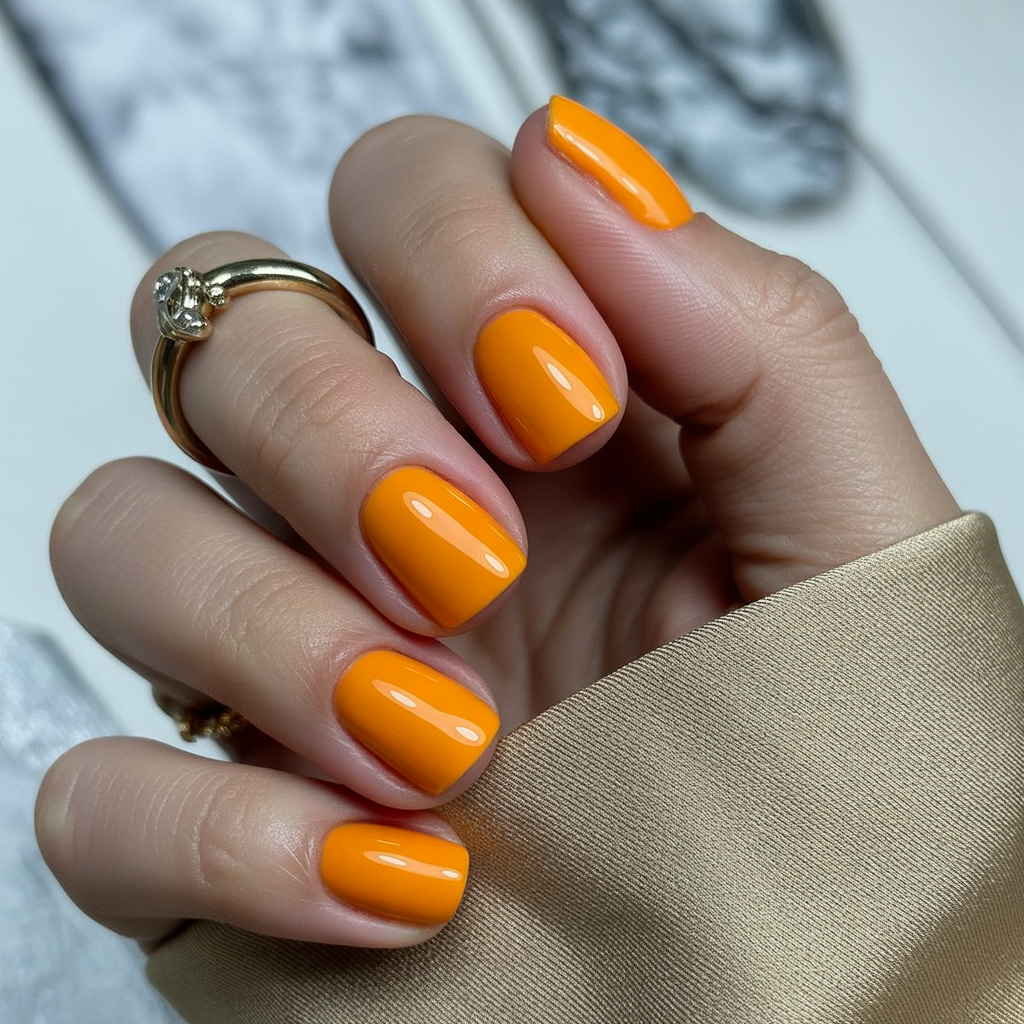 orange nails