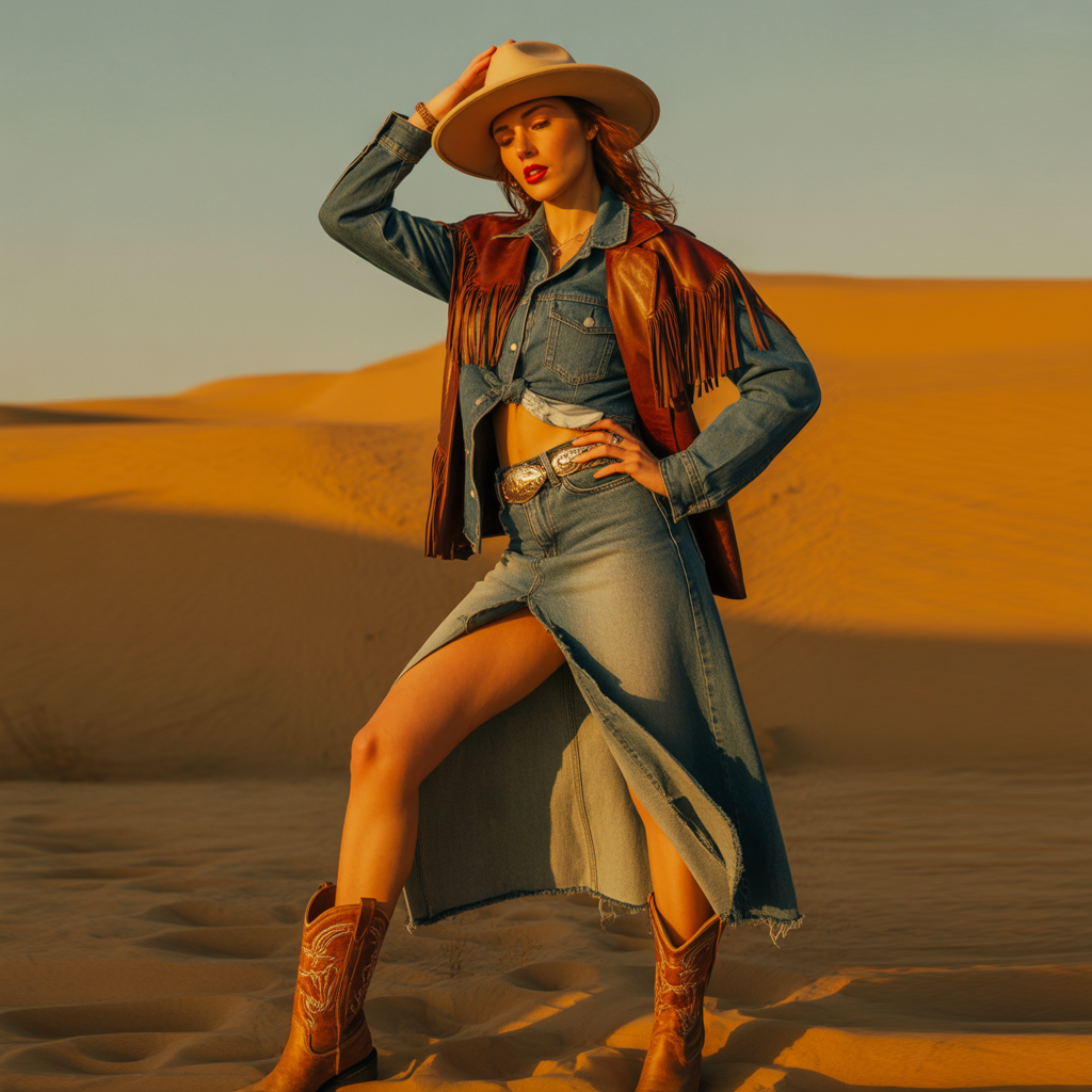 outfit vaquero mujer