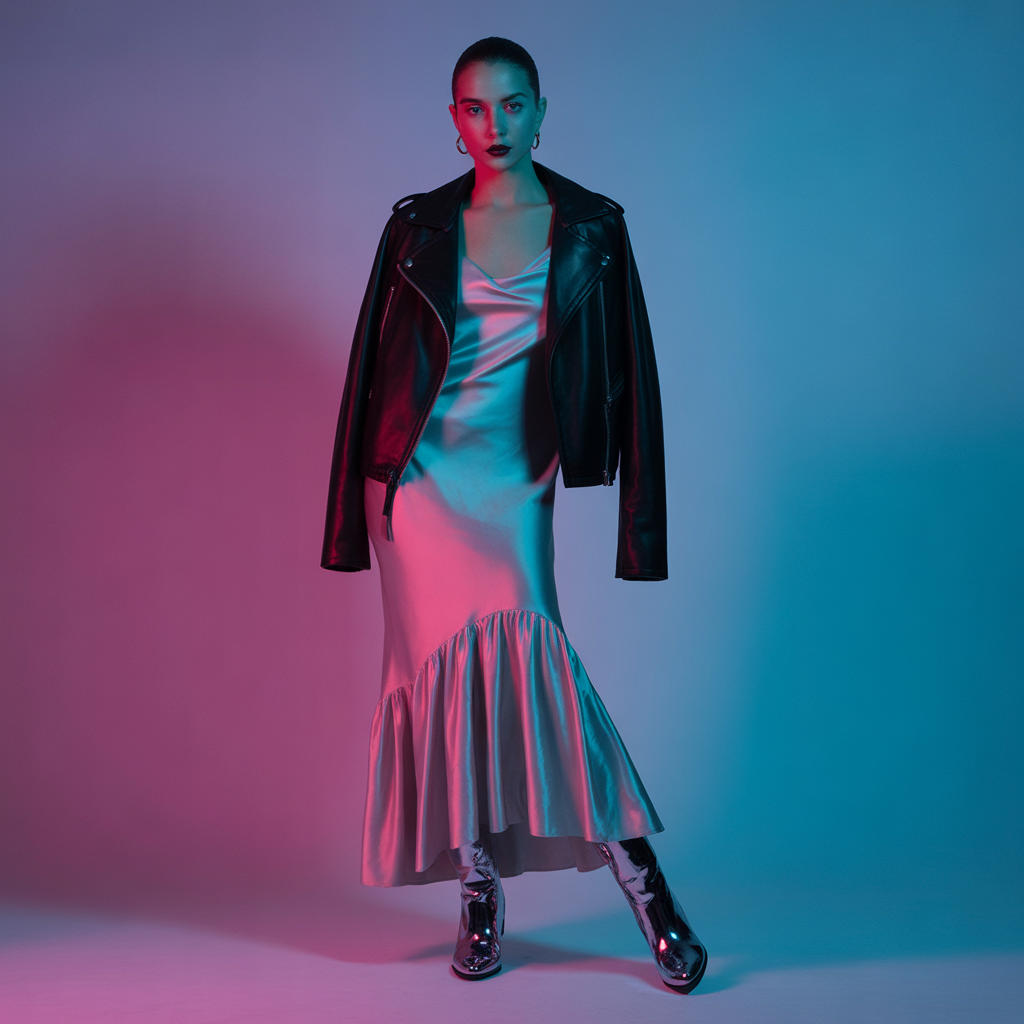 outfit with leather jacket