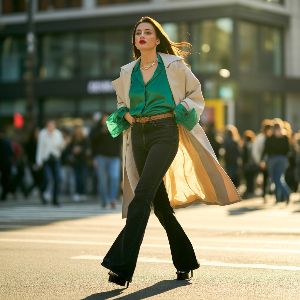 outfits to wear with black flare jeans