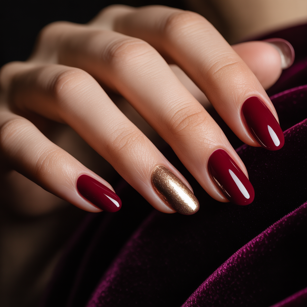 oxblood nails