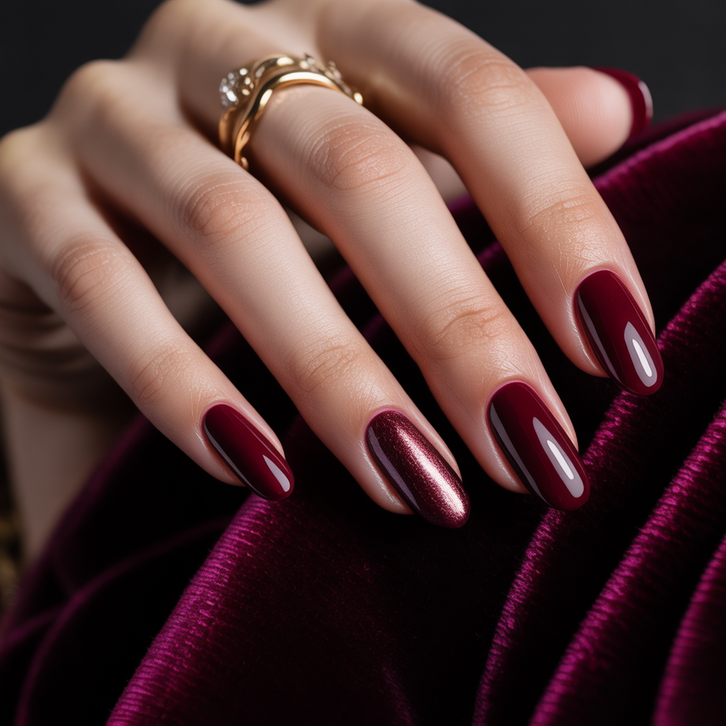 oxblood nails