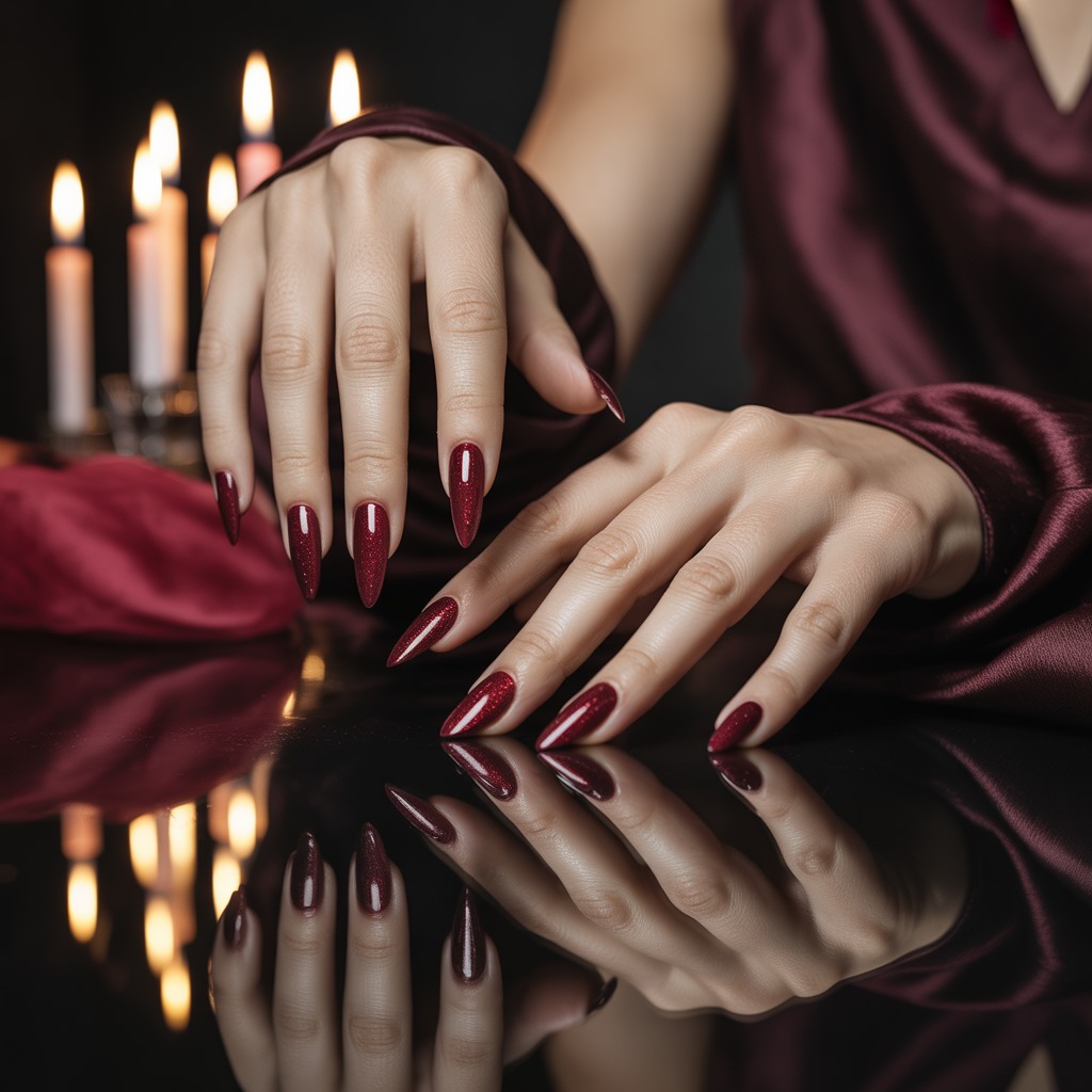 oxblood nails