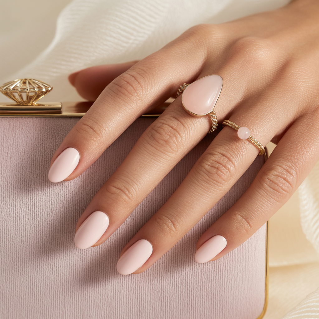 pale pink nails
