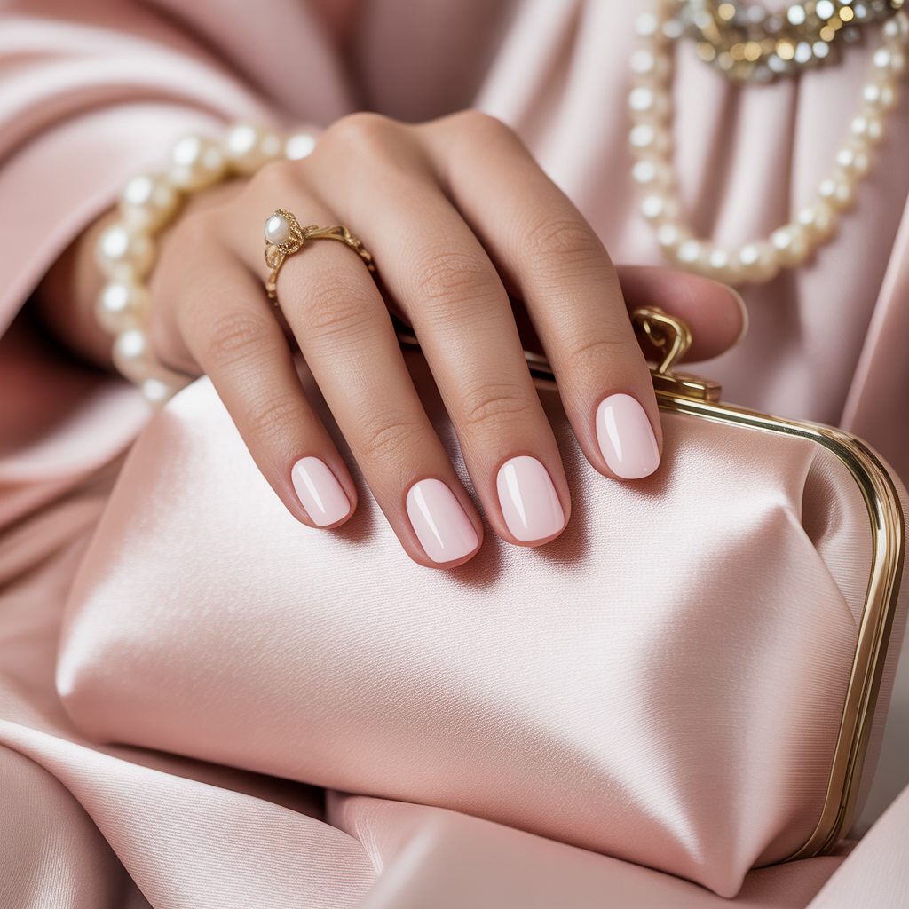 pale pink nails