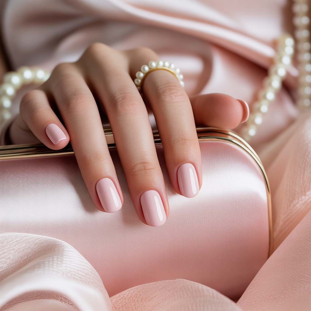 pale pink nails