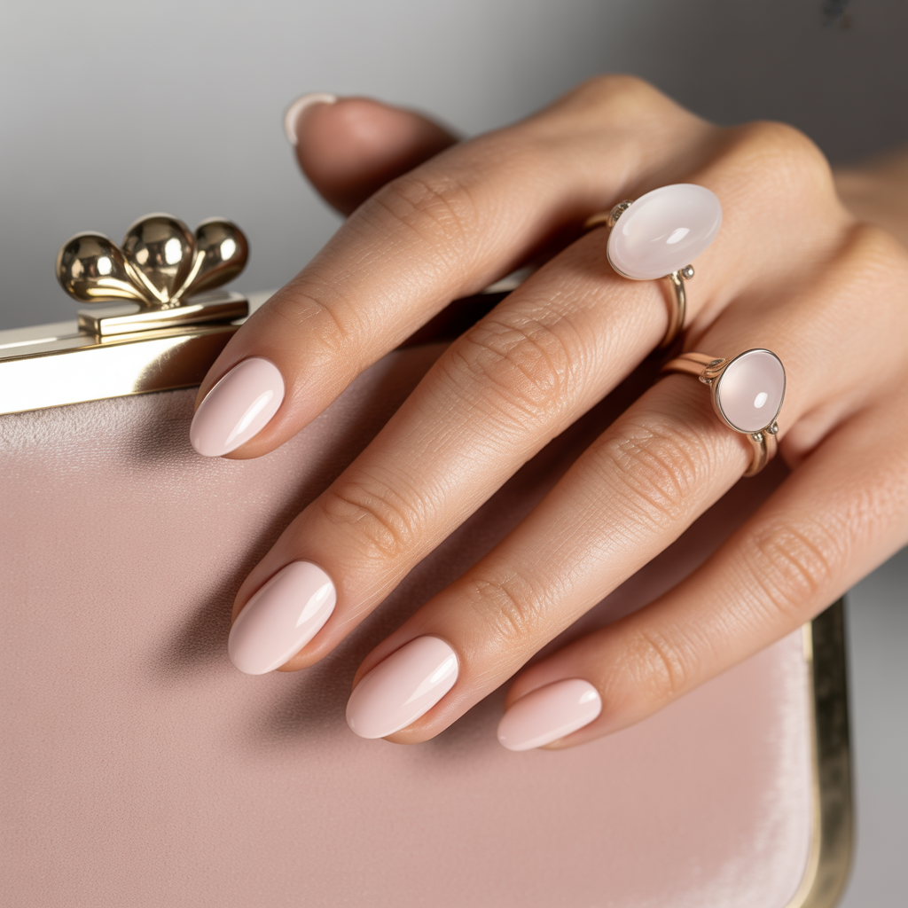 pale pink nails